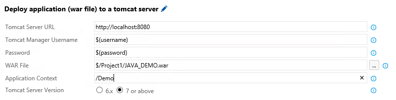 Fill-in task parameters